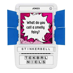 Nightstand setup featuring 100 PICS Jokes Travel Game for quick games