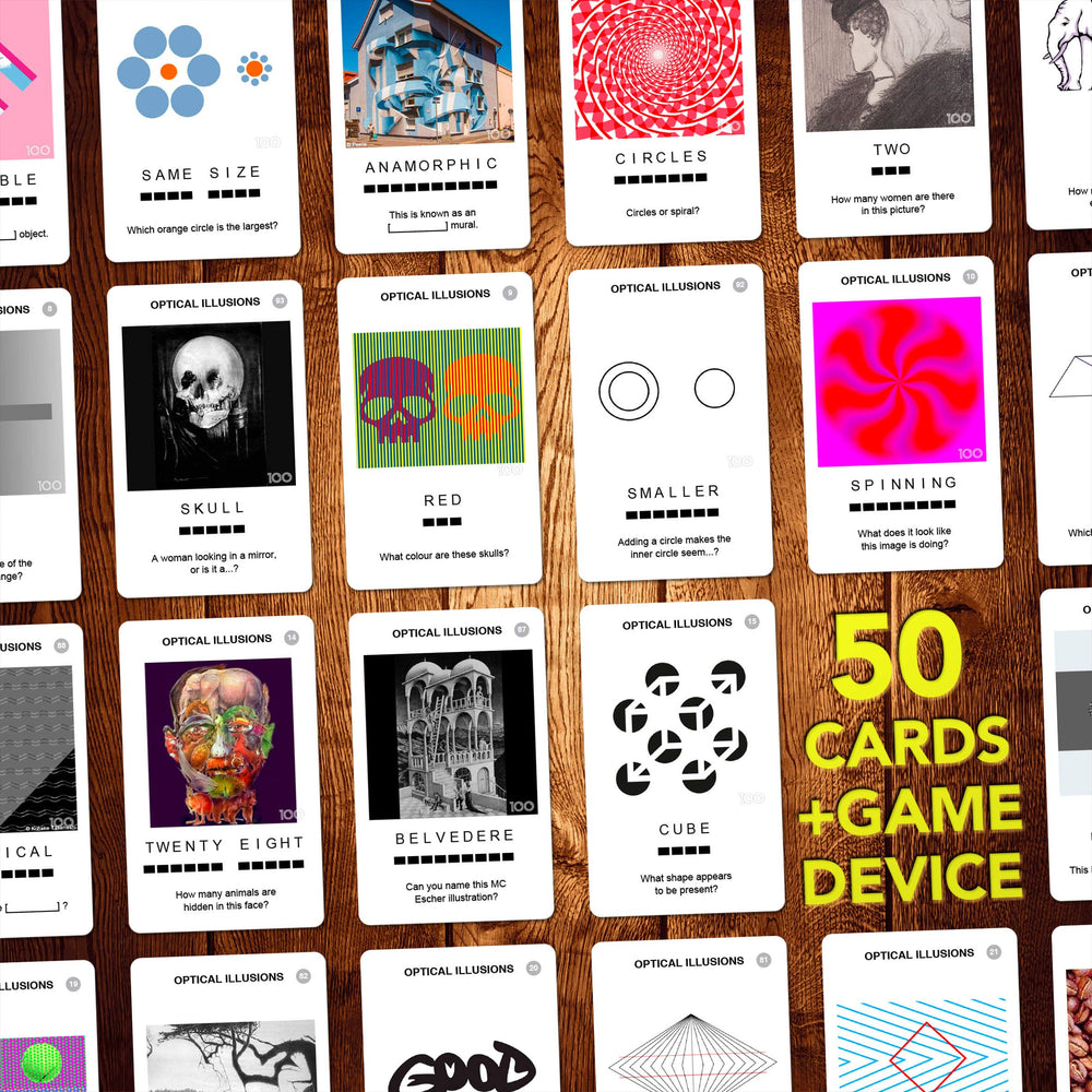 100 PICS Optical Illusions brain teasers fuel family game night.