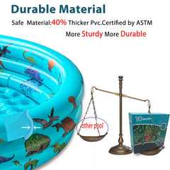 10Leccion dinosaur pool uses BPA-free, puncture-resistant material for safe outdoor fun.