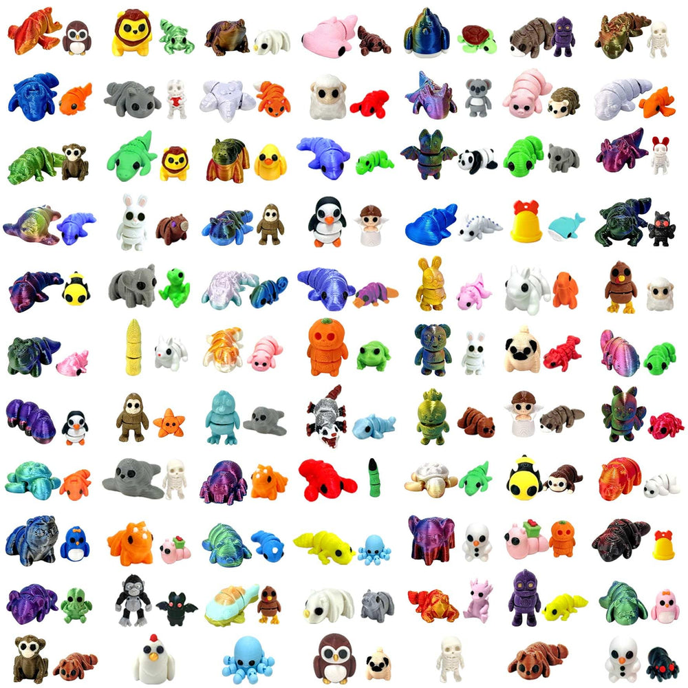 150Pcs Random 3D Printed Animals gift pack for birthdays and holidays.