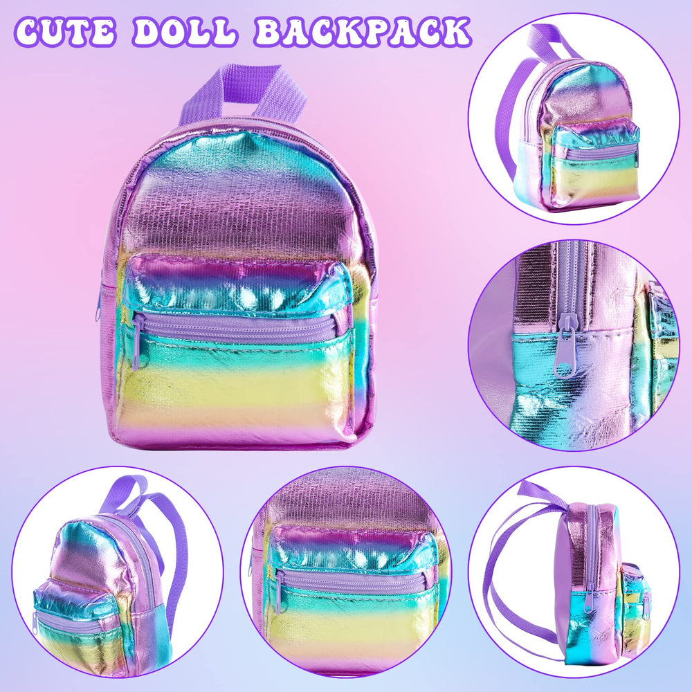 18INDC hair ties secure doll hairstyles during pretend school