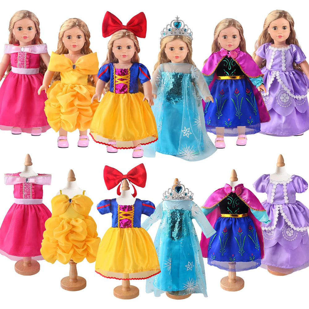 18INDC princess dress set for 18-inch dolls inspires imaginative play