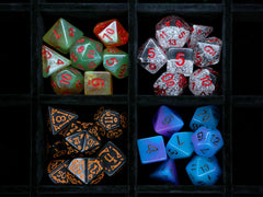 1985 Games Fright Night dice bag on table during a gaming session