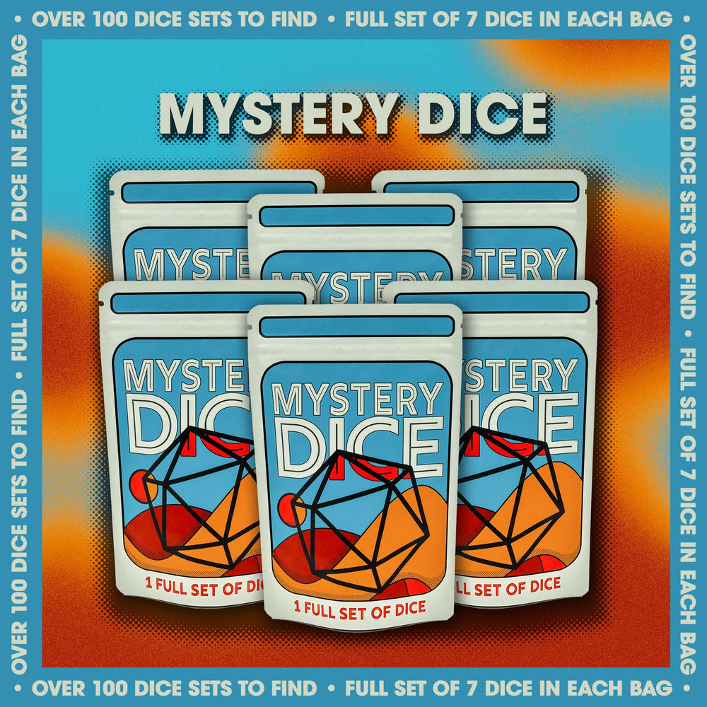 1985 Games Mystery Dice display of colorful patterns for personalized play