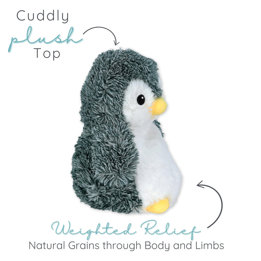 1i4 Group Peppy Penguin weighted plush provides calming, comforting weight.