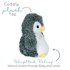 1i4 Group Peppy Penguin weighted plush provides calming, comforting weight.