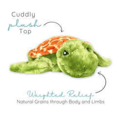 Tyson Turtle lavender scent adds a soothing aroma.
