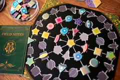 Diatoms colorful tiles illustrating the artful components from 25th Century Games