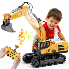 28°C remote control excavator with 12-channel control for immersive play.