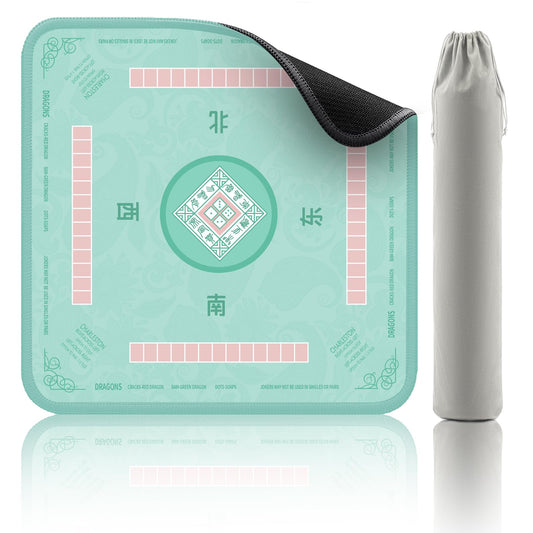 2F22E Mahjong Mat top view shows cyan 32.4-inch square surface