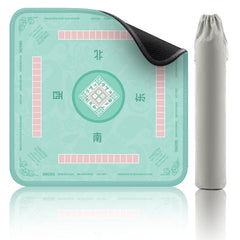 2F22E Mahjong Mat top view shows cyan 32.4-inch square surface