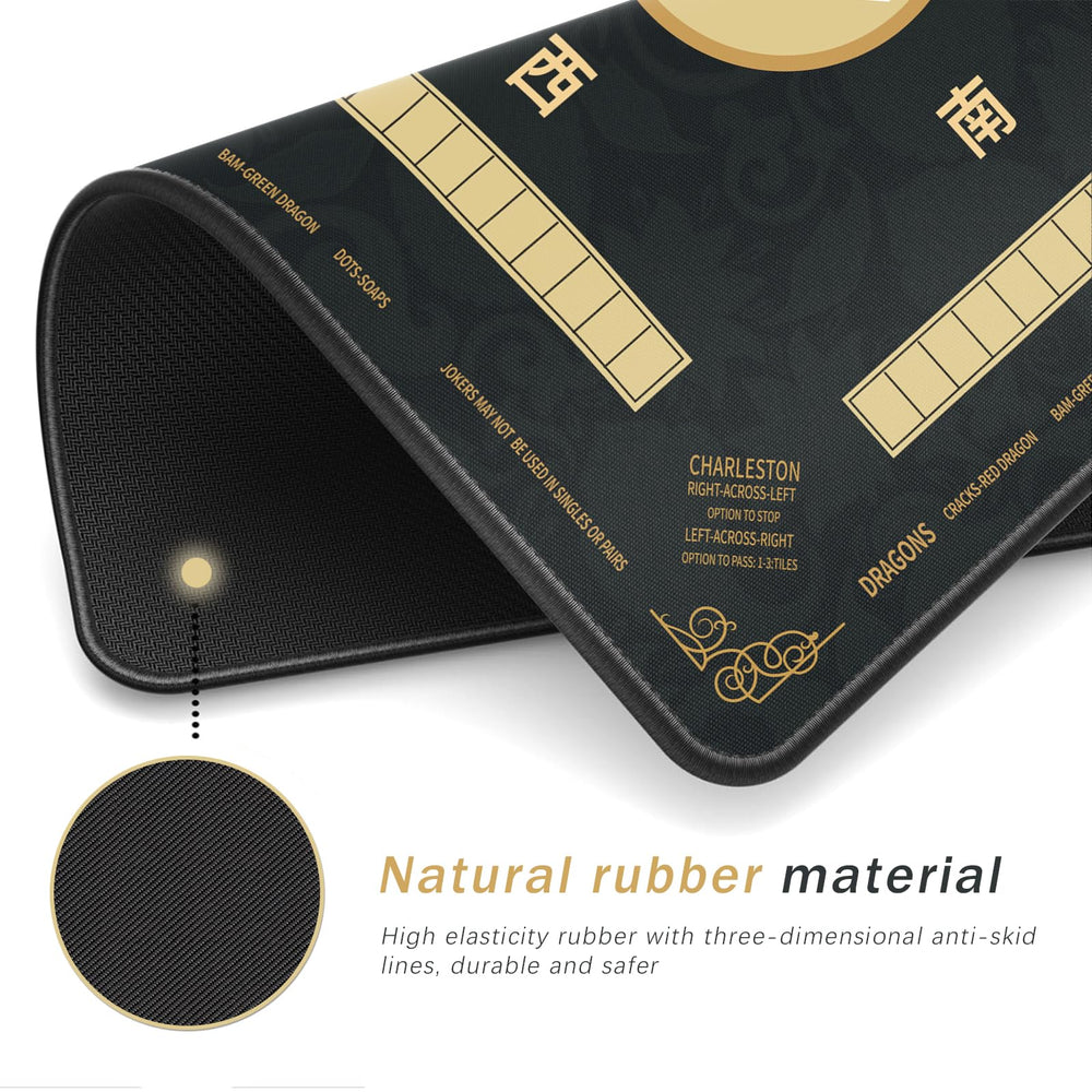 2F22E Mahjong Mat anti-slip back keeps the mat steady during play