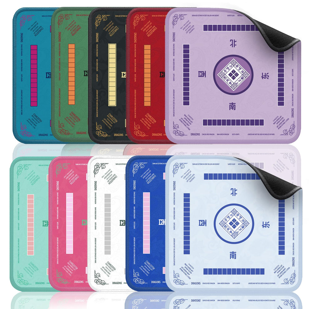 2F22E Mahjong Mat non-slip backing keeps the mat stable.