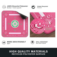 2F22E Mahjong Mat pink waterproof surface protects the desk
