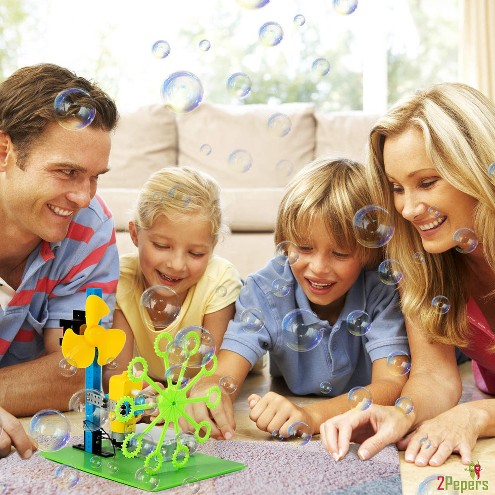 2Pepers funny bicycle robot kit mid-assembly with easy-to-handle components
