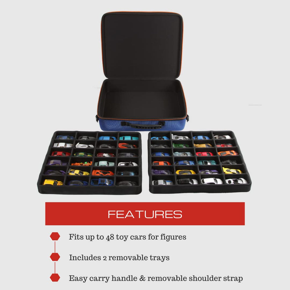 2TUFF removable trays reveal 48-car storage without straps