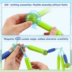 3 Otters building set with 360-degree connections enabling dynamic constructions