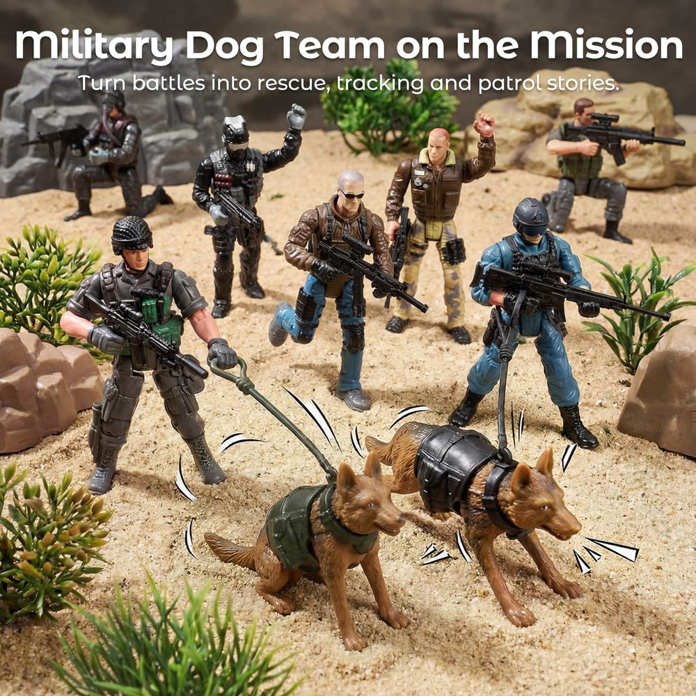 3 otters army men accessories for swapping roles and teamwork