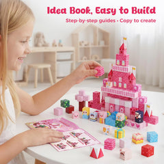 3 otters Magnetic Blocks dessert shop to spark stories and fine motor practice