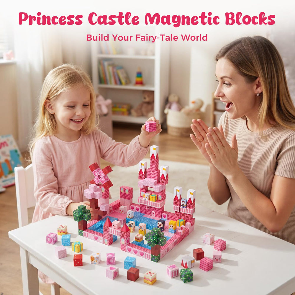 3 otters Magnetic Blocks princess gate for stable, tall structures