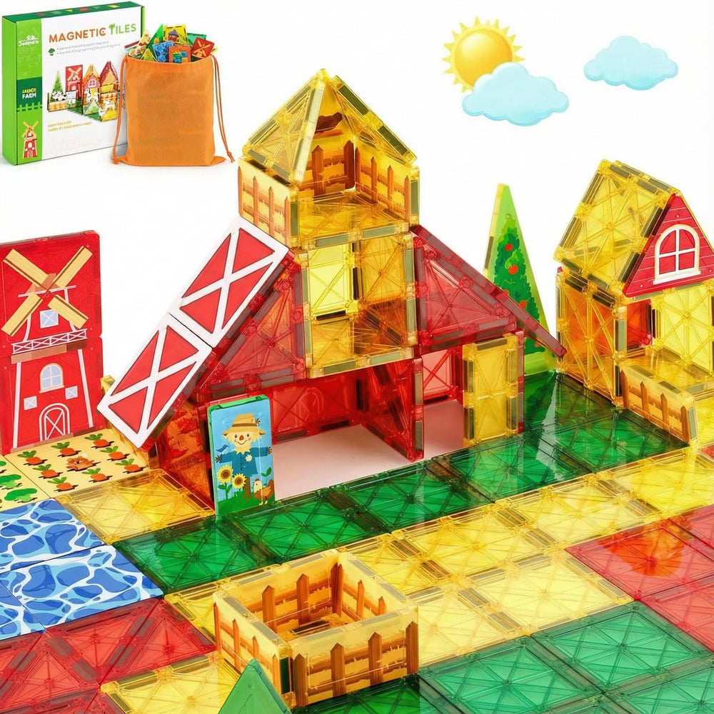 3 Otters magnetic tiles building sets: robust magnets for steady, creative constructions.