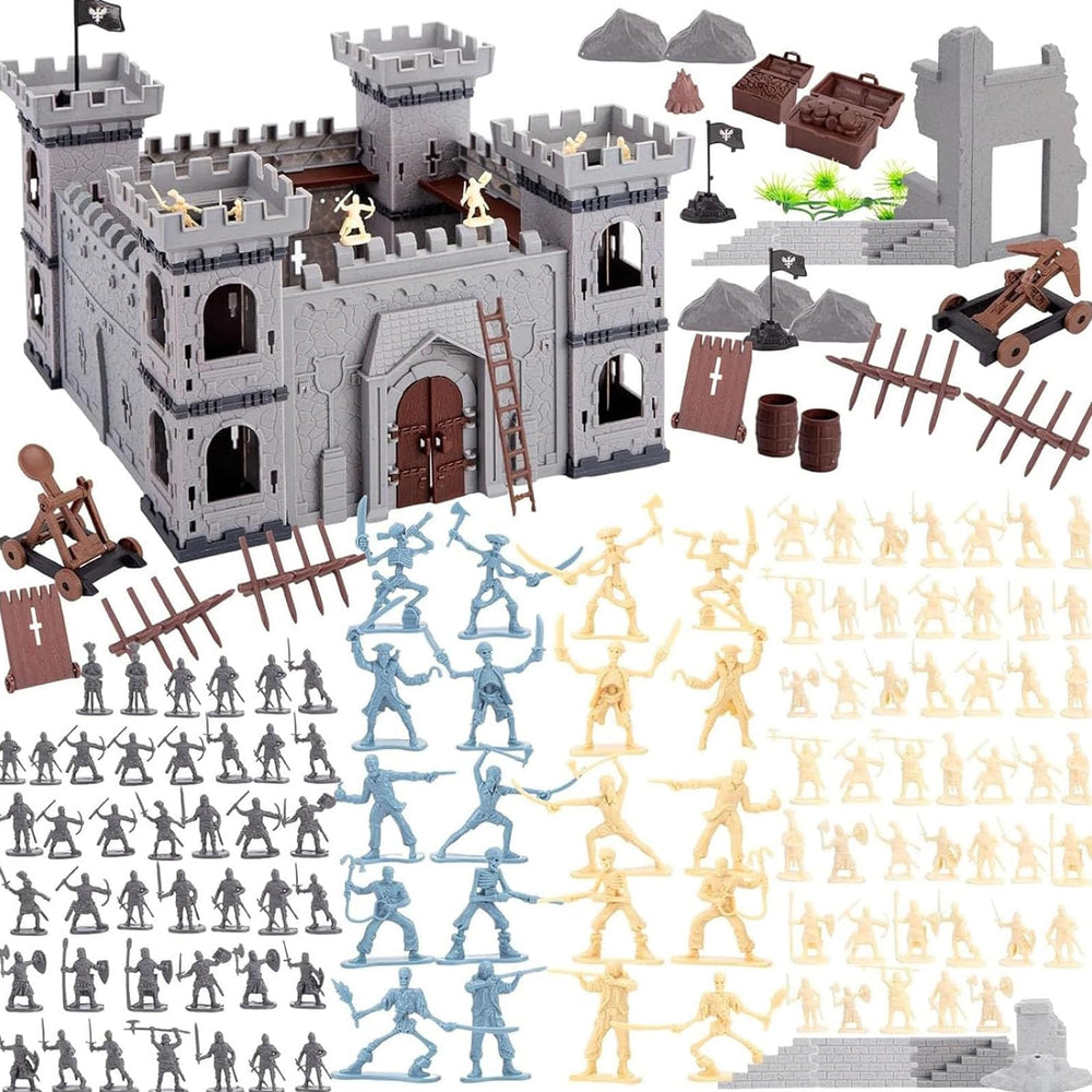 3 Otters medieval castle set for imaginative build-and-play battles.