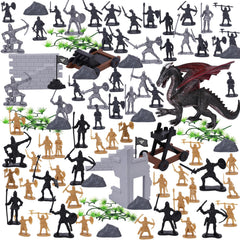 3 otters medieval dragon battle set: immersive fantasy play for kids.