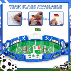Portable design of 3 otters mini soccer board game for travel and parties.