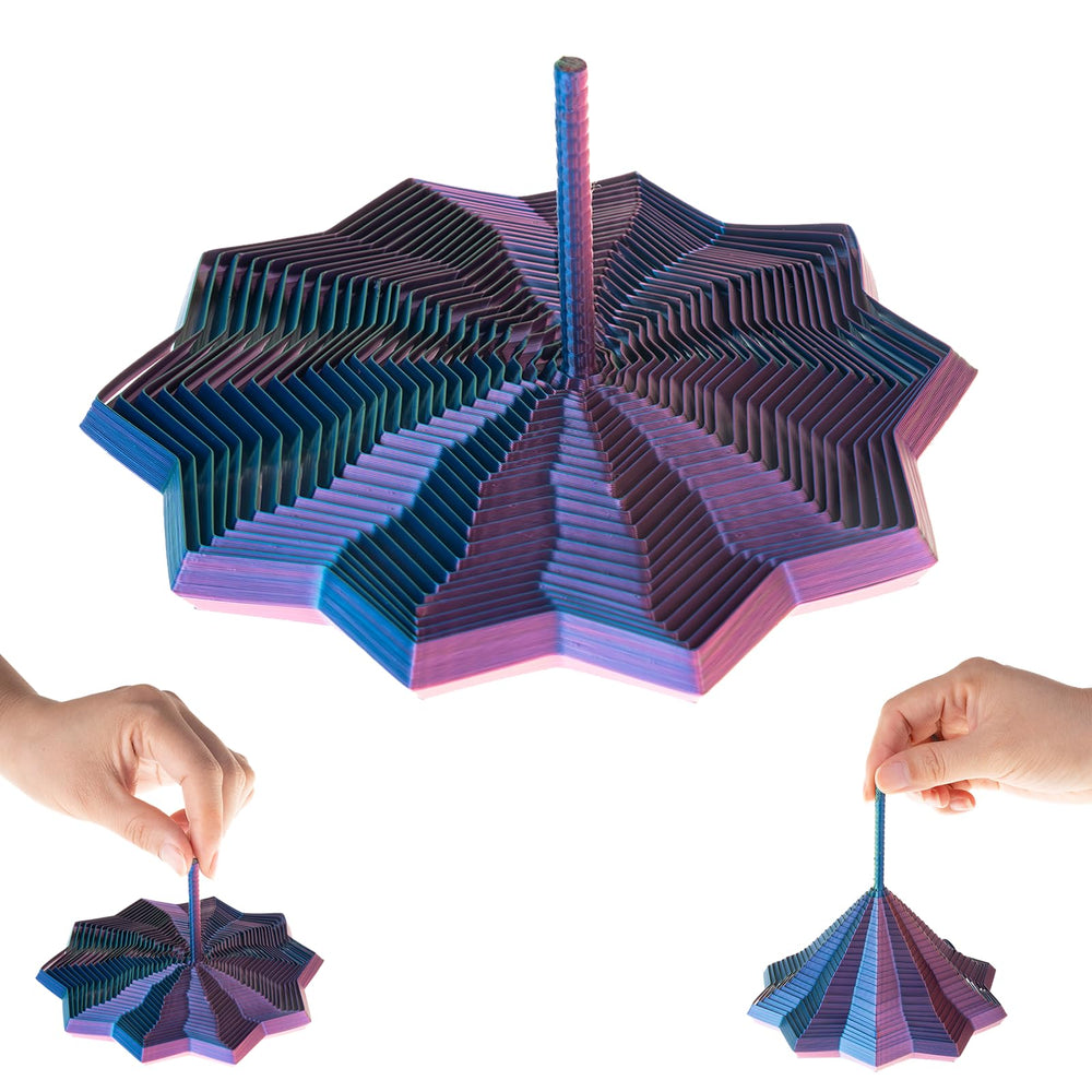 3D Printed Expanded Sensory Fidget Star with Handles closeup showing ergonomic grip for focus