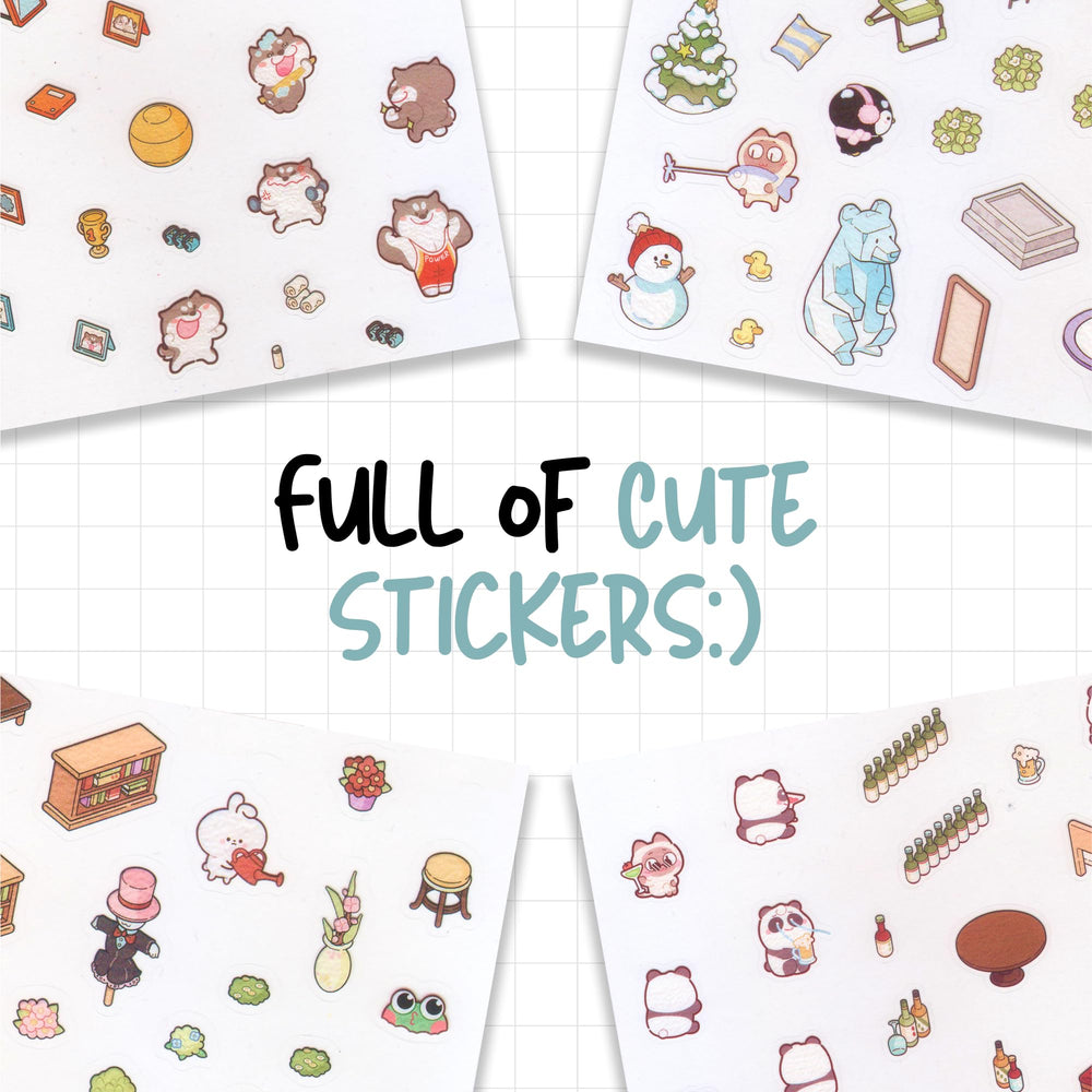 3D Sticker Therapy Miniature House: isometric house set for decorative storytelling