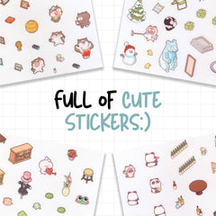 3D Sticker Therapy Miniature House: isometric house set for decorative storytelling