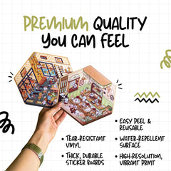 3D Sticker Therapy Sticker Sheets: thick vinyl sheets for durable, reusable scenes