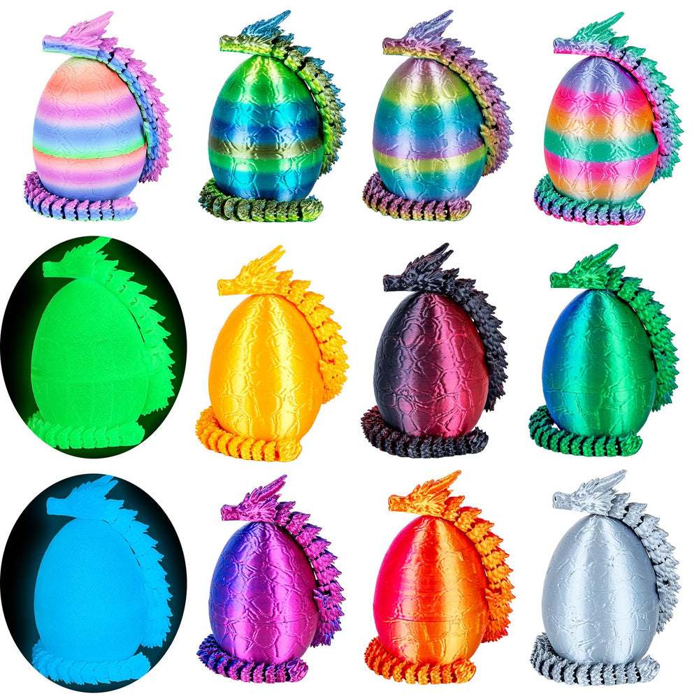 3Dgenius dragon eggs collection with vibrant textures for display and imaginative play.