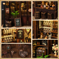 3DVASE Book Nook Kit interior view reveals tiny rooms and cozy details.