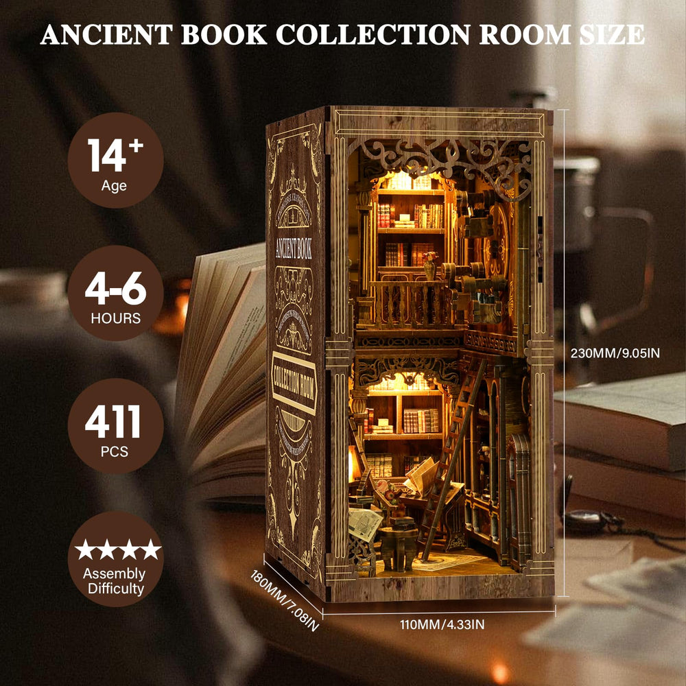 3DVASE Book Nook kit inside view reveals laser-cut details.