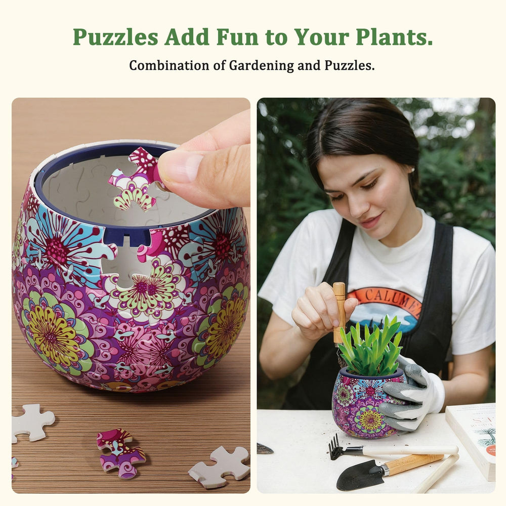3DVASE puzzle planter double-layer drip tray for clean watering