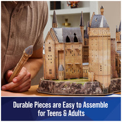 4D Build Hogwarts Castle scale dimensions: impressive 24.3 x 18.9 x 12.4 inches