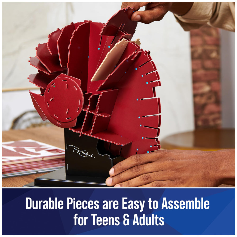 4D Build assembly instructions for the Iron Man helmet puzzle