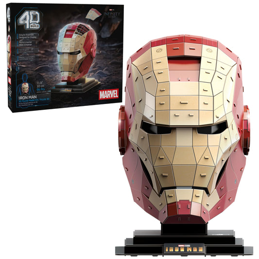 4D Build Iron Man helmet detail for display with film-accurate features