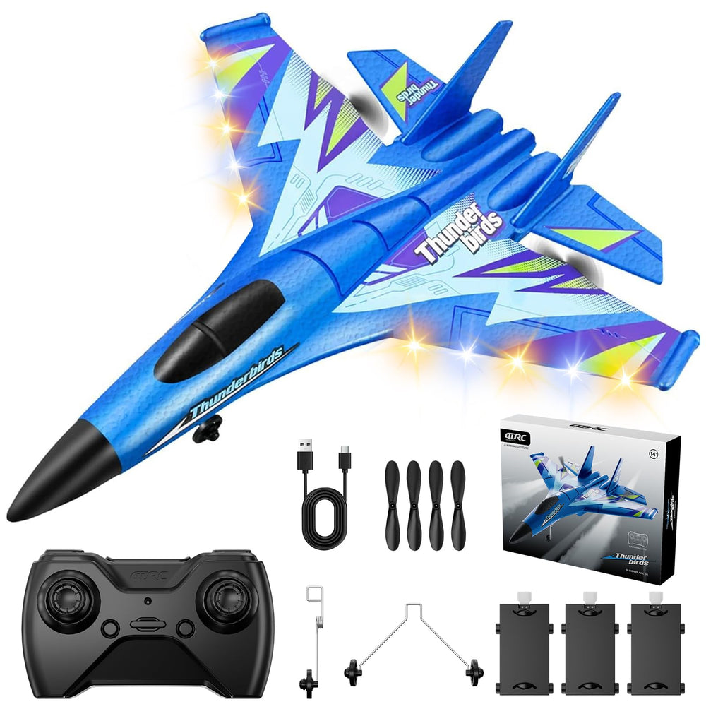 4DRC foam plane with three batteries for extended flight time