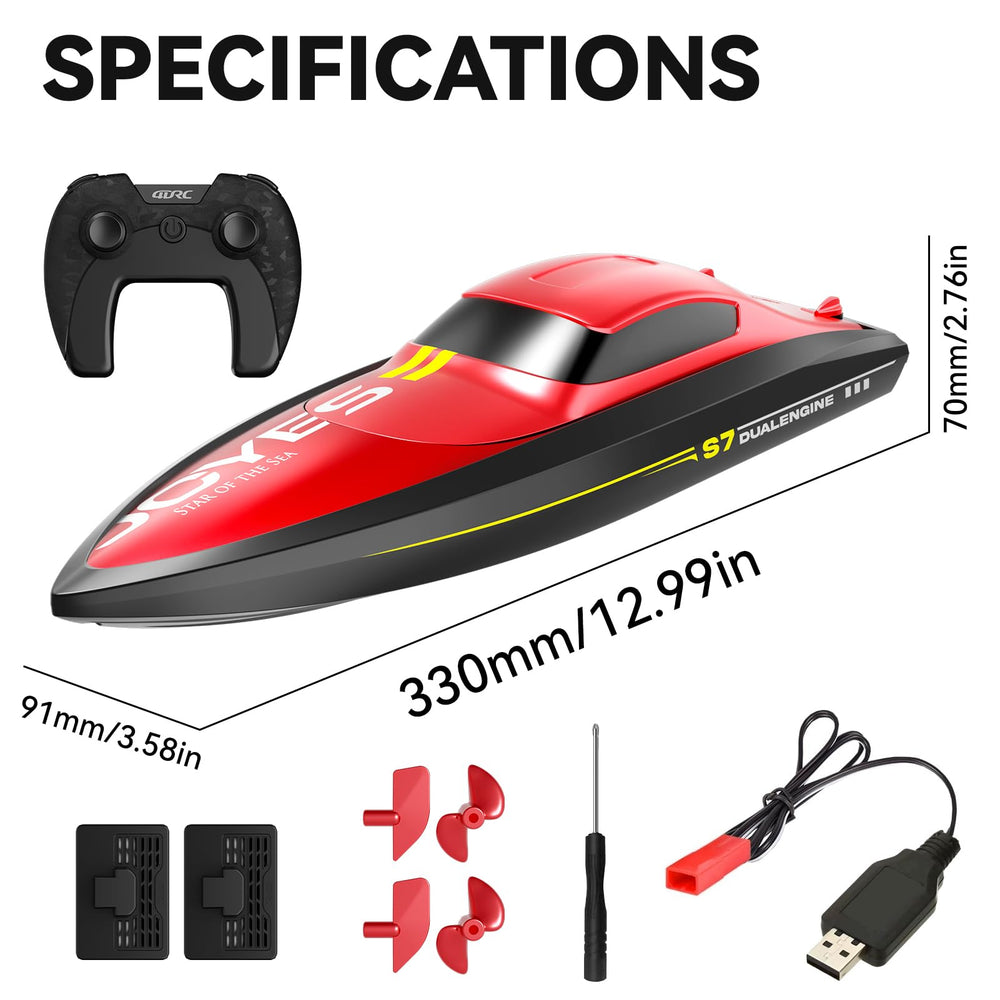 4DRC S7 dual motors deliver smooth, fast acceleration.