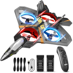 4DRC V17 foam airplane front view showing compact design for easy piloting