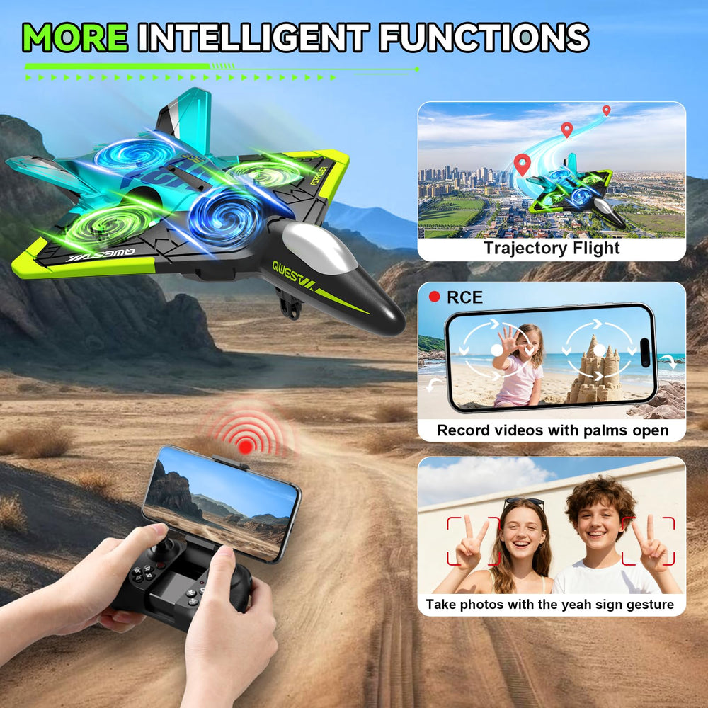 4DRC V31 camera plane top view emphasizing compact design for indoor and outdoor use