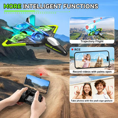 4DRC V31 camera plane top view emphasizing compact design for indoor and outdoor use