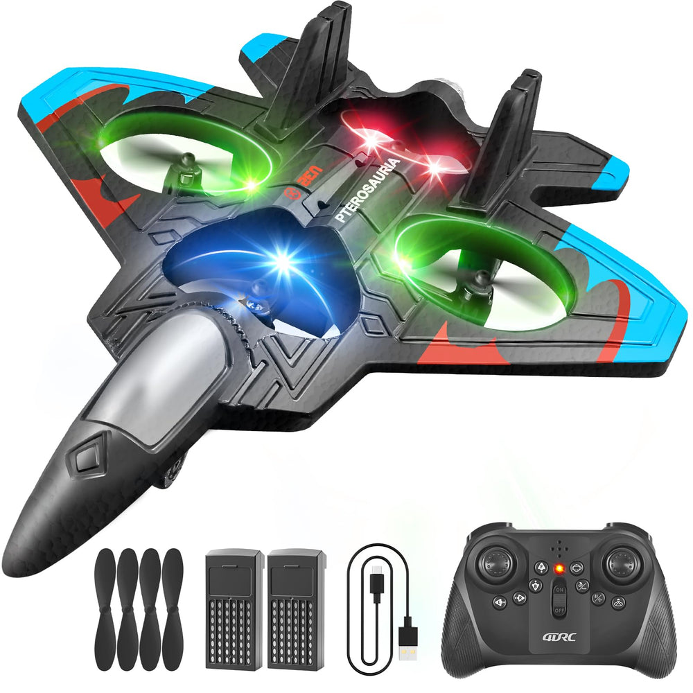 4DRC V32 foam RC airplane performing a 360° flip for dynamic fun