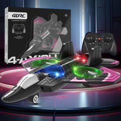 4DRC V32 RC plane night flight with LED lights enchants family evenings.