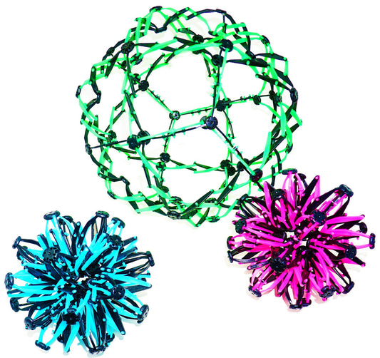 4E's Novelty breathing ball neon blue visual for calming breaths and focus.