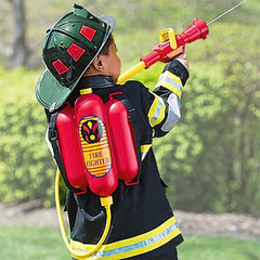 4E's Novelty firefighter water gun with hose shooter for pool days