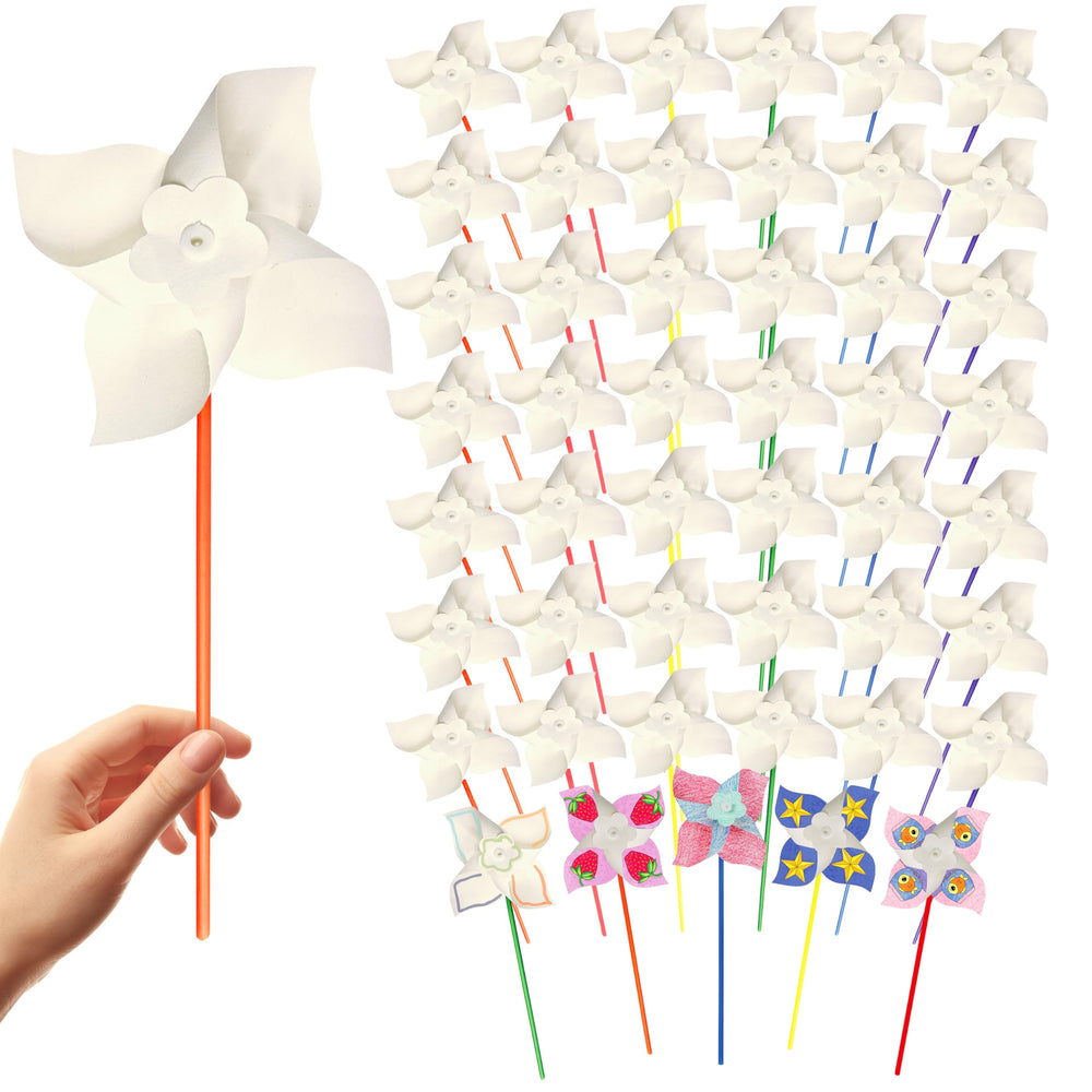 4E's Novelty plastic sticks for reliable spinning during crafts.