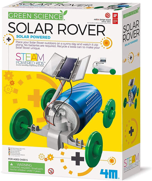 4M Green Science Solar Rover assembly shows parts for hands-on learning